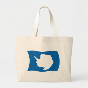 Bolsa Tote Grande Saco de mão com bandeira da Antártida