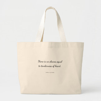 Bolsa Tote Grande Saco de mão com citação de Jane Austen sobre ternu