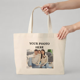 Bolsa Tote Grande Saco de mão com foto, Saco de mão personalizado co