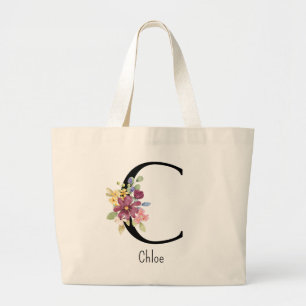 Bolsa Tote Grande Saco de mão com presente para madrinha com flor se