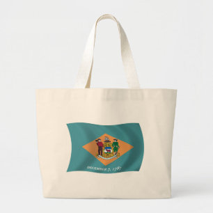 Bolsa Tote Grande Saco de mão da bandeira de Delaware