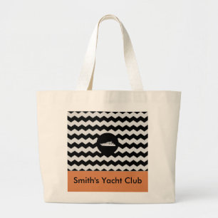 Bolsa Tote Grande Saco de mão do Clube de Iate Pessoal