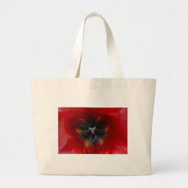 Bolsa Tote Grande Saco de mão flor vermelha