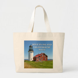 Bolsa Tote Grande Saco de mão gigante da luz de Seguin Island, Maine