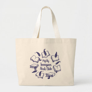Bolsa Tote Grande Saco de mão para Clube do Livro (Personalizável)