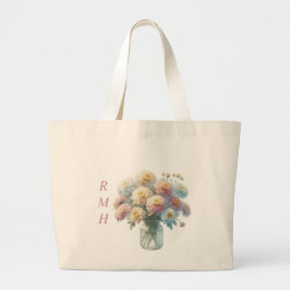 Bolsa Tote Grande Saco de mão personalizado de crisântemo de novembr