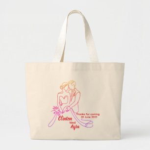 Bolsa Tote Grande Saco de mão personalizado para casamento – Persona