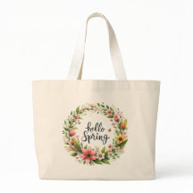 Saco de mão - Saco de mão com grinalda floral de p