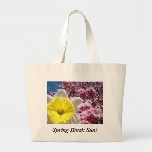 Bolsa Tote Grande Saco de mão Sol de Férias! Amarelo Brilhante Narci
