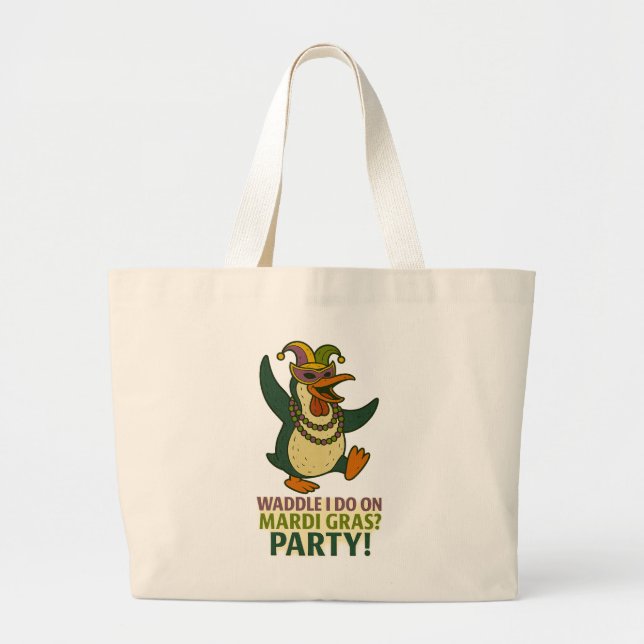 Bolsa Tote Grande Saco de Mardi Gras Jumbo (Frente)