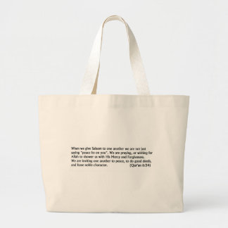 Bolsa Tote Grande Saco de Mensagem Salaam