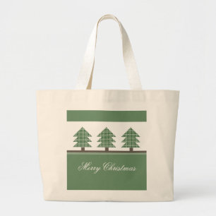 Bolsa Tote Grande Saco de Natal das Árvores Feriados