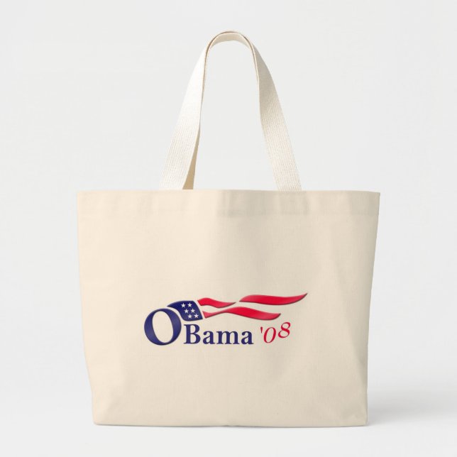 Bolsa Tote Grande Saco de Obama 08 (Frente)