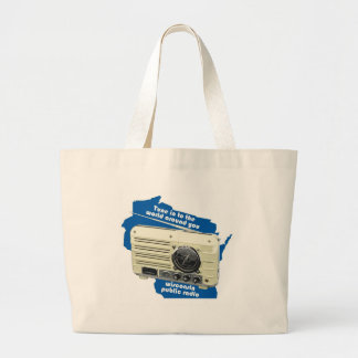 Bolsa Tote Grande Saco de pano do rádio pública de Wisconsin