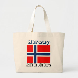 Bolsa Tote Grande Saco de porta-estandarte da Noruega
