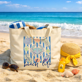 Bolsa Tote Grande Saco de Praia Costeira de Verão