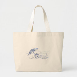 Bolsa Tote Grande Saco de Praia Mediterrâneo