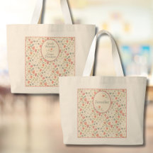 Saco de Professora Floral Personalizado para o Reg