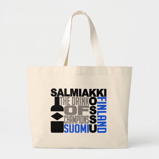 Bolsa Tote Grande Saco de Salmiakki Kossu - escolha o estilo (Frente)