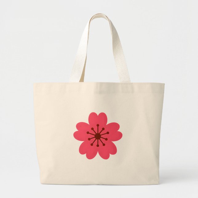 Bolsa Tote Grande Saco de Toque da Flor (Frente)