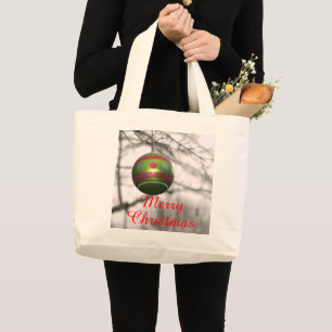 Bolsa Tote Grande Saco de Toque Vermelho Verde