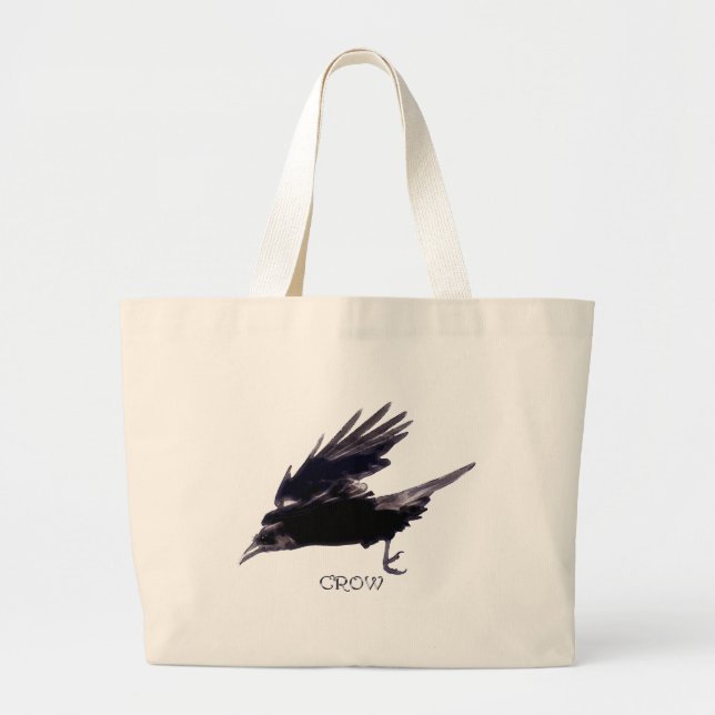 Bolsa Tote Grande Saco de Tota da Grocerâmica CROW (Frente)