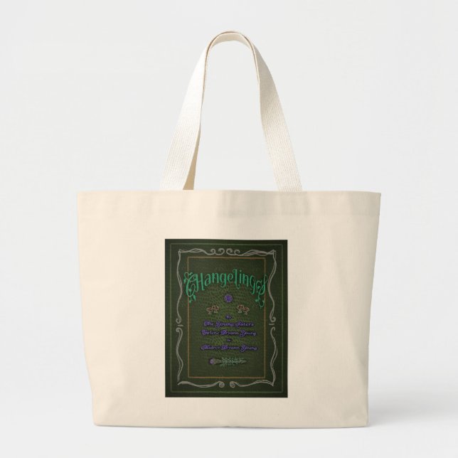 Bolsa Tote Grande Saco de Tota de Merch Literário 'Changelings' (Frente)