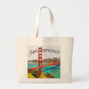 Bolsa Tote Grande Saco de Tota GoldenGate de São Francisco
