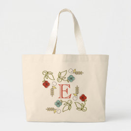 Bolsa Tote Grande Saco de Tota Jumbo Flores Monogramas