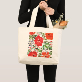 Bolsa Tote Grande Saco de Tota Jumbo Pintado de Natal e Mão