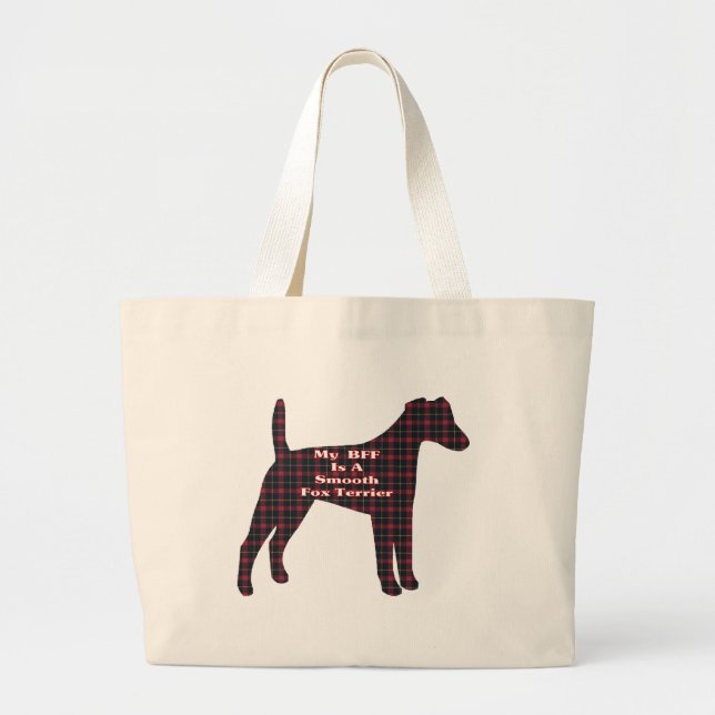 Bolsa Tote Grande Saco de Tote BFF Suave com Fox Terrier (Frente)