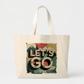 Bolsa Tote Grande Saco de Tote Clássico do vamos Go Vintage - Retroa