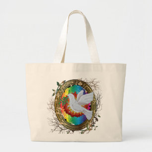 Bolsa Tote Grande Saco de Tote da Porta da Paz