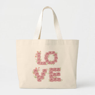 Bolsa Tote Grande Saco de Tote de Amor Floral