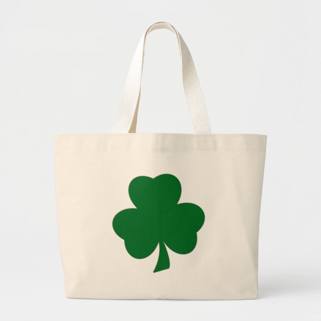 Bolsa Tote Grande Saco de Tote de Canvas Shamrock (Frente)