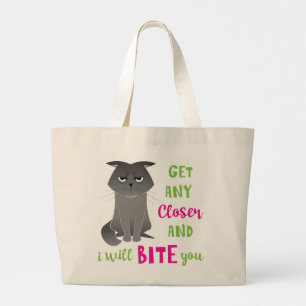 Bolsa Tote Grande Saco de Tote de Gato com Distância Social - Vou M