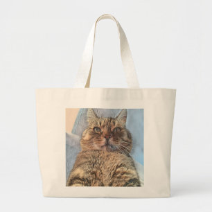 Bolsa Tote Grande Saco de Tote de Gato Majestoso