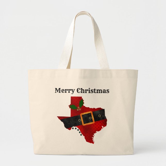 Bolsa Tote Grande Saco de Tote de Natal do Texas (Frente)