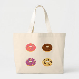 Bolsa Tote Grande Saco de Tote de Padrão de Rosquinha