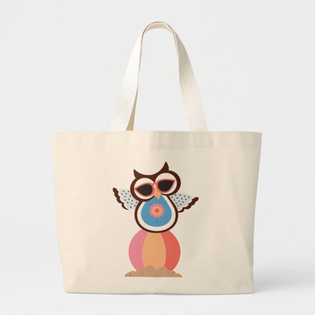 Bolsa Tote Grande Saco de Tote de Praia da Coruja (Frente)