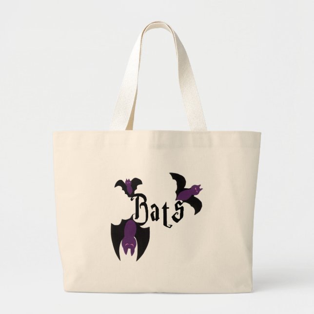 Bolsa Tote Grande Saco de Tote do Halloween Bats (Frente)