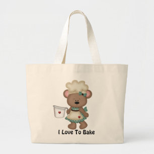 Bolsa Tote Grande Saco de Tote do Urso Baking