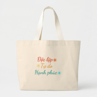 Bolsa Tote Grande Saco de Tote do VIETNAM - Independência Liberdade