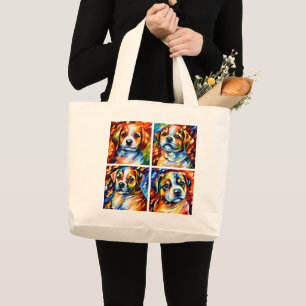 Bolsa Tote Grande Saco de Tote dos Cuppies Estilizados