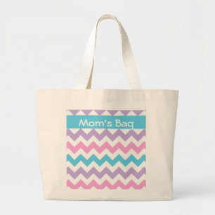 Bolsa Tote Grande Saco de Tote Personalizado, Turquesa, Rosa, Mauve
