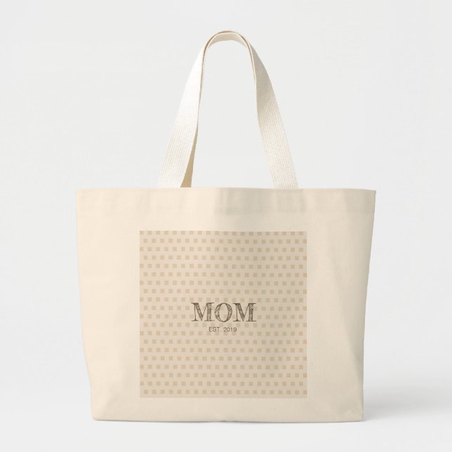 Bolsa Tote Grande Saco de Tote Personalizável da Mãe (Frente)