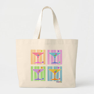 Bolsa Tote Grande Saco de Tote - Pop Retro Art Martinis
