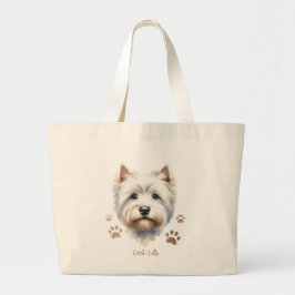 Bolsa Tote Grande Saco de Tote Westie Personalizado