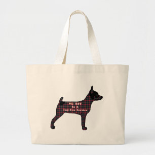 Bolsa Tote Grande Saco de Toy Fox Terrier BFF Tote