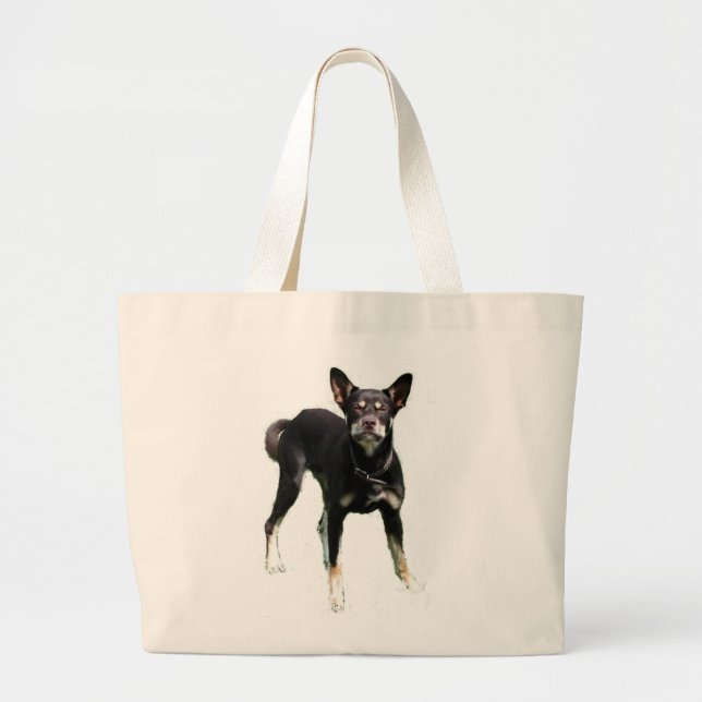 Bolsa Tote Grande Saco de trabalho australiano do Kelpie (Frente)